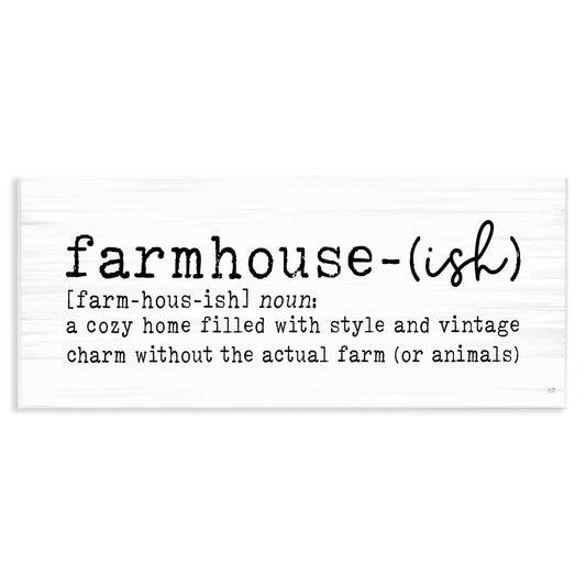 Farmhouse-Ish Playful Definition Sign Wall Plaque
