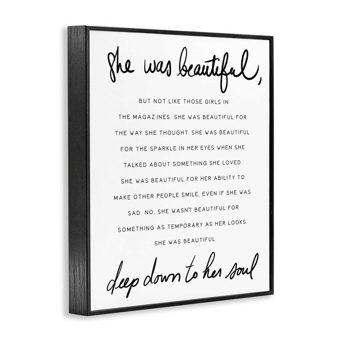 She Was Beautiful Quote Framed Giclee