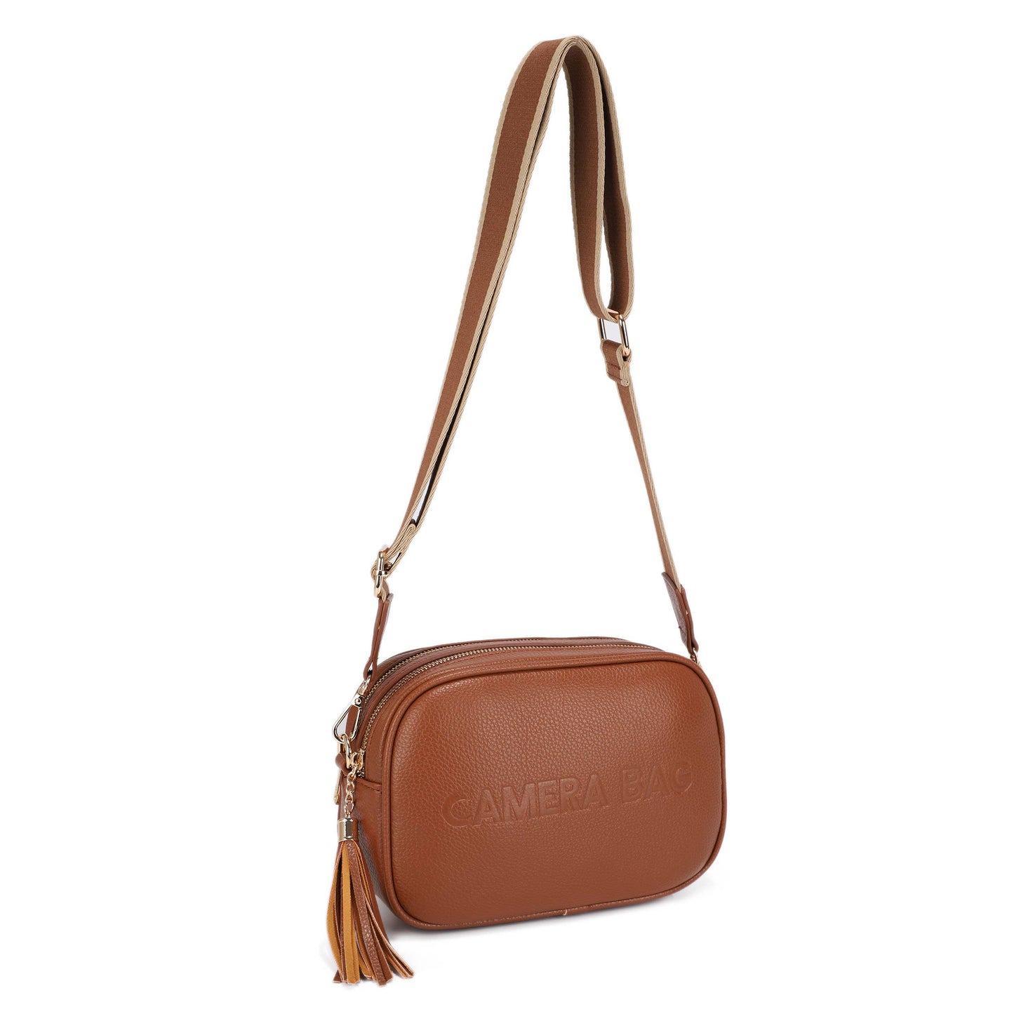 Yanira Double Compartment Crossbody Bag With Tassle