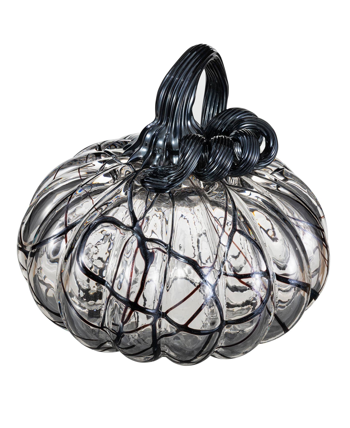 7.50 in L Halloween Glass Pumpkin