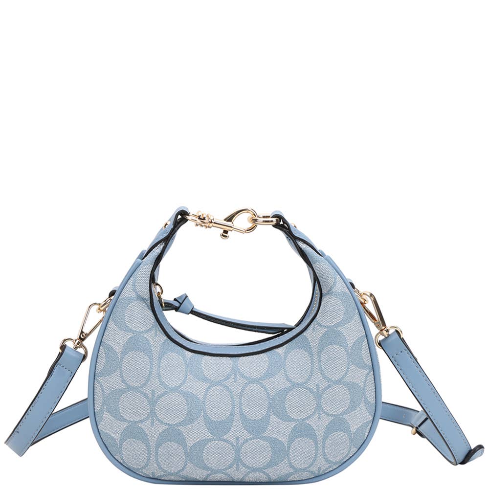 Oval Print Design Crossbody Bag