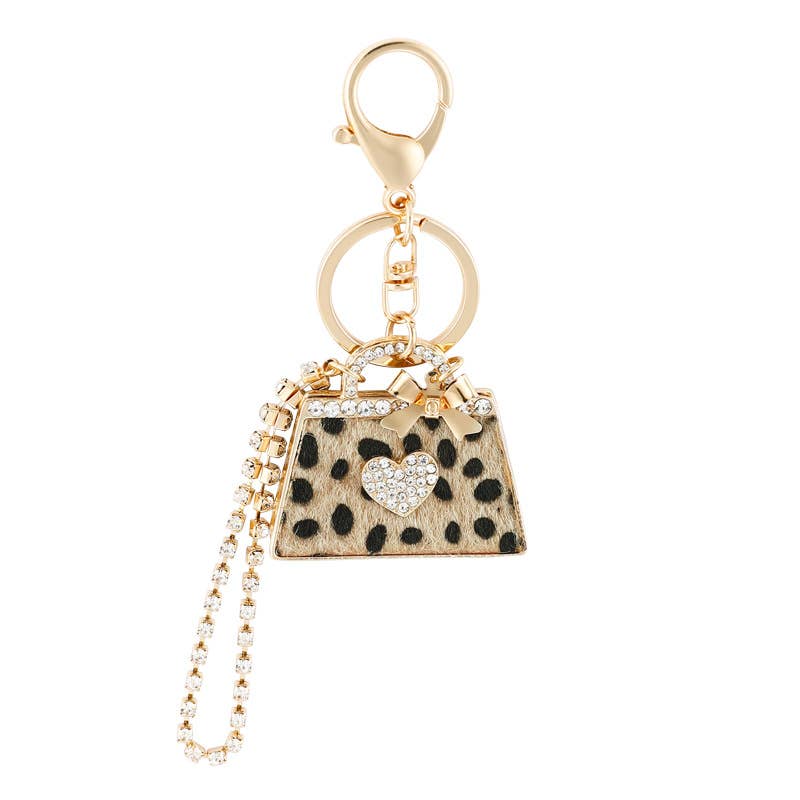 Leopard Print Bag Keychain Pendant