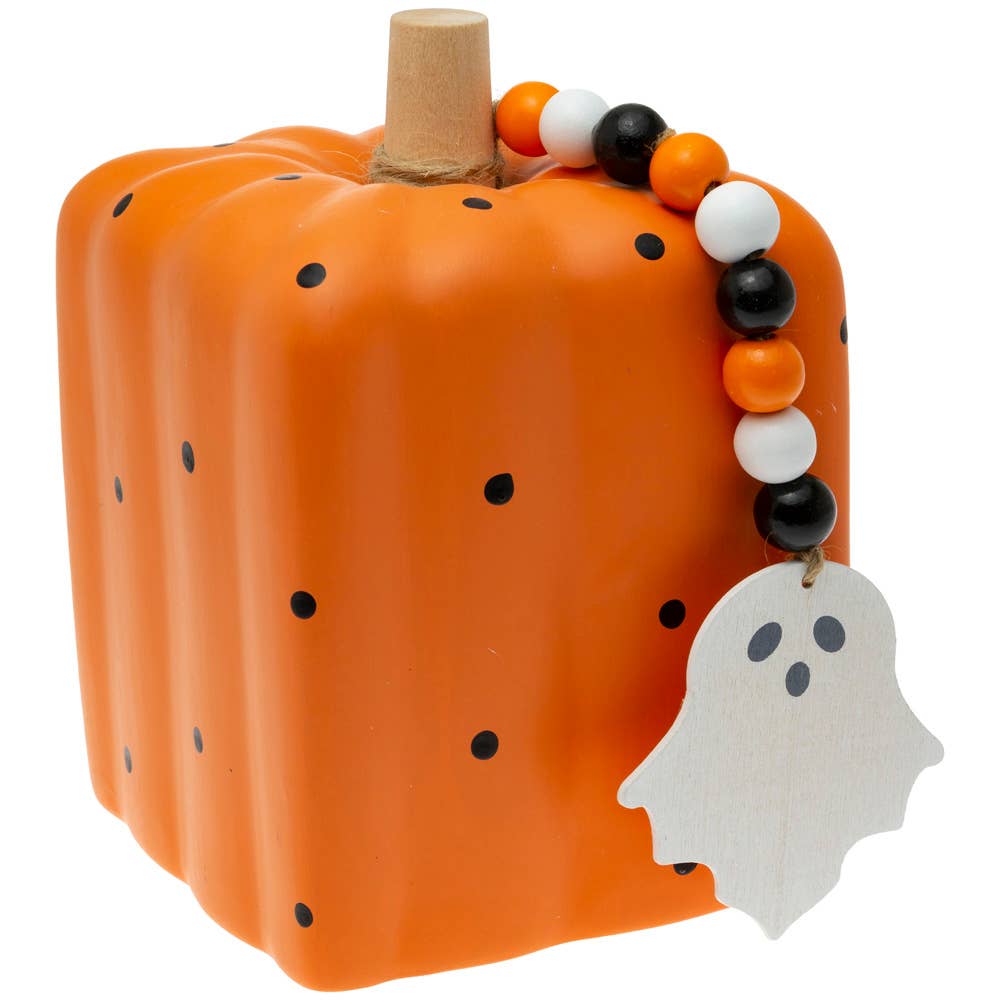 4.5" Dia Orange Dot Halloween Pumpkin