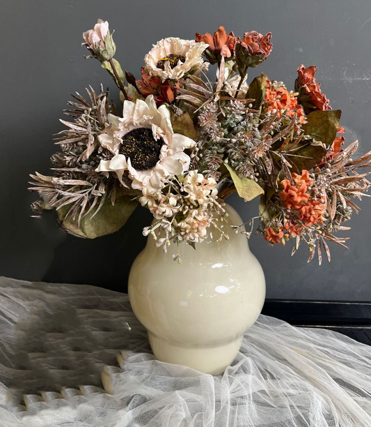 19''T Faux Mixed Sunflower Bouquet, Dried Look Autunm Flower