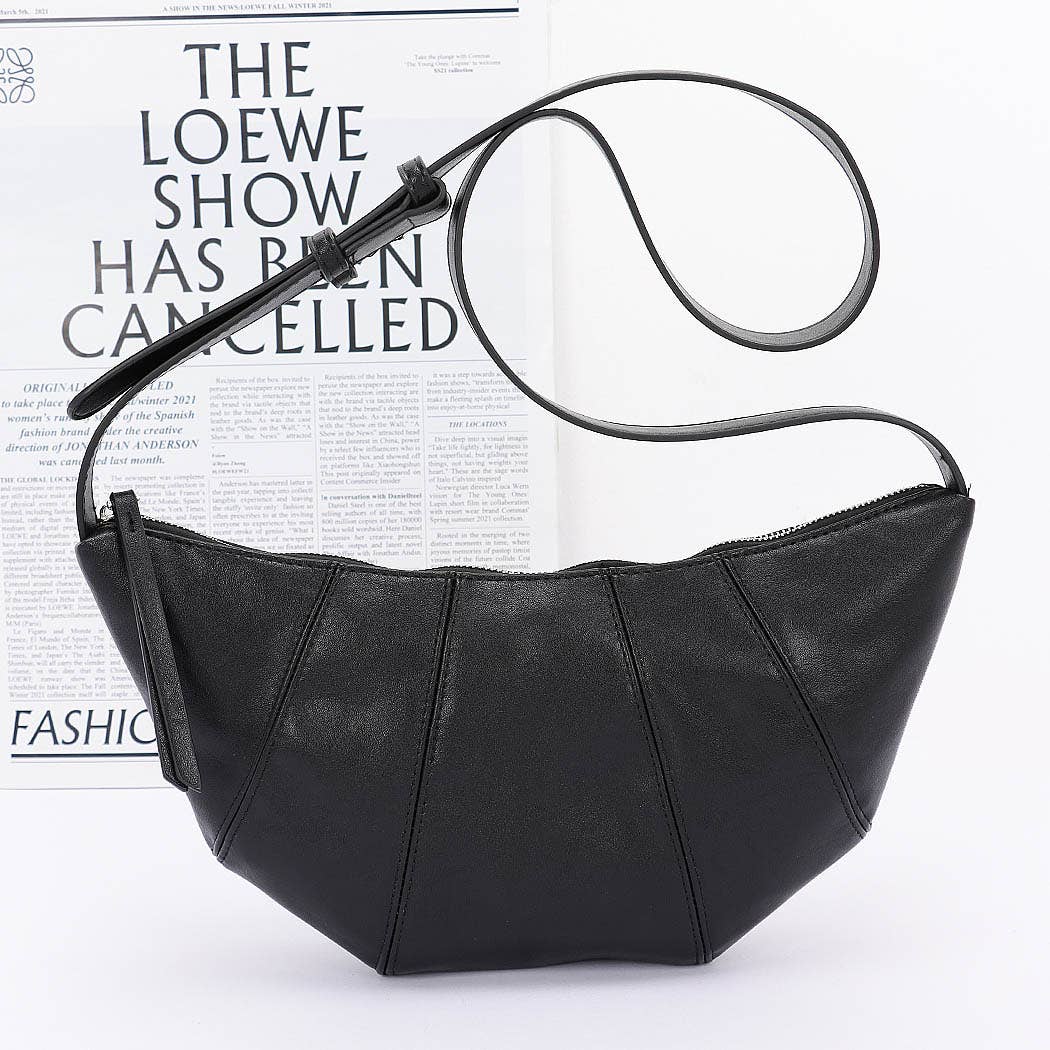 Faux Leather Croissant Bag