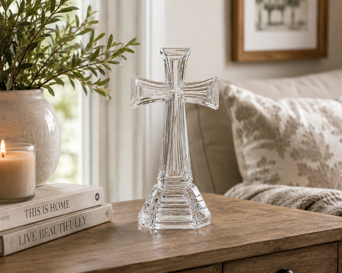 Glass Cross Faith Christian  Item # 18097