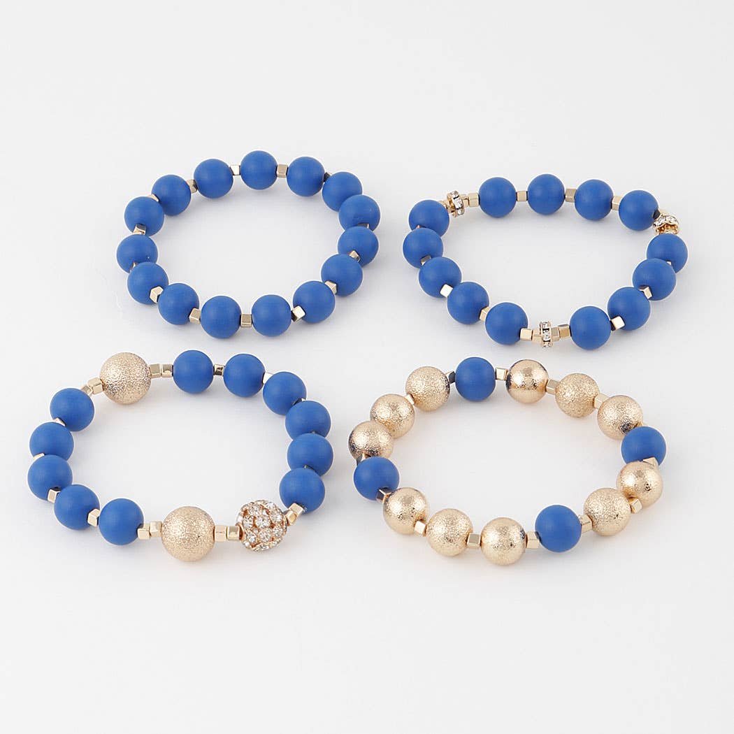 Multi Rhinestone Beaded Bracelet