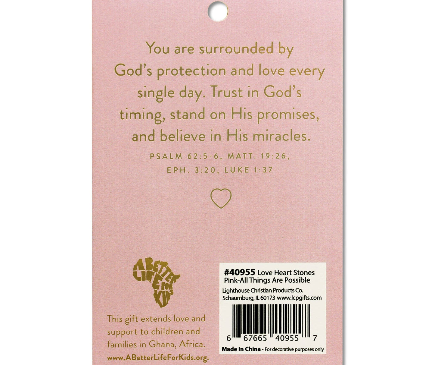 LCP Heart Stone Card With God All Things