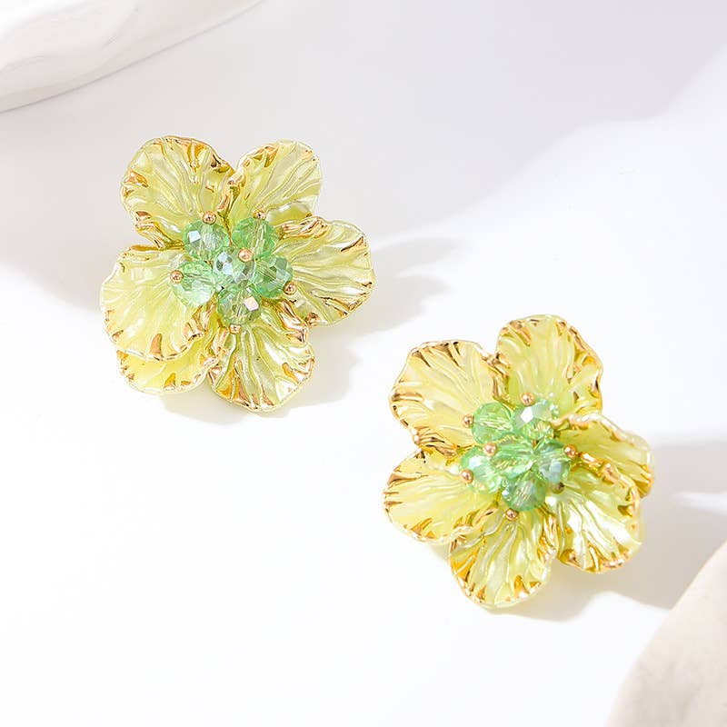 Summer Sweet Style Candy Color Flower Stud Earrings