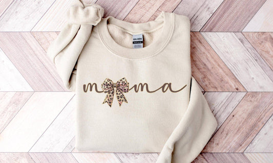 Leopard Mama Sweatshirt, Mother's Day T-Shirt, Cute Mom Tee