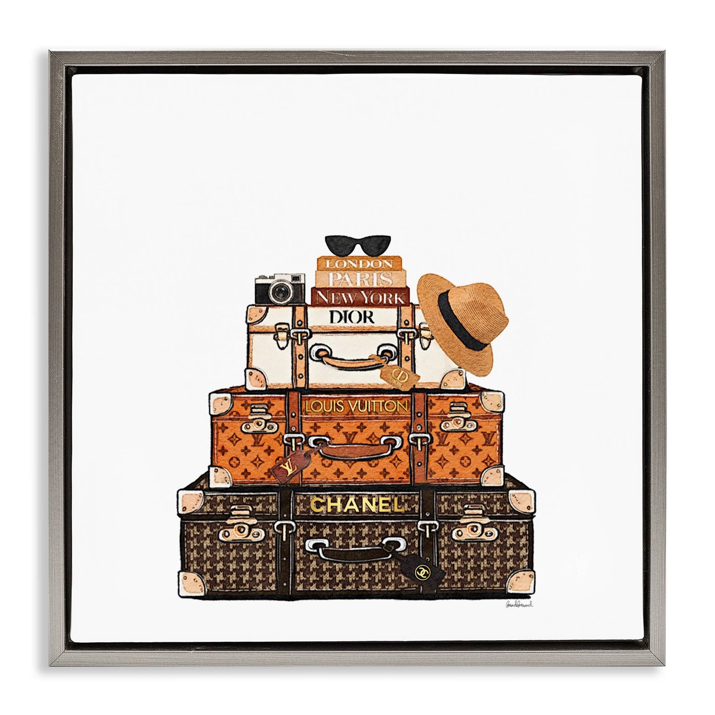Luxury Travel Luggages - Framed Wall Art