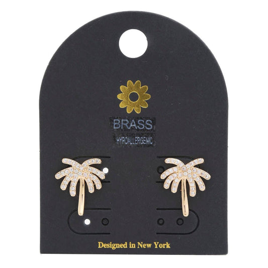 PALM TREE HYPOALLERGENIC EARRING, AE 10704