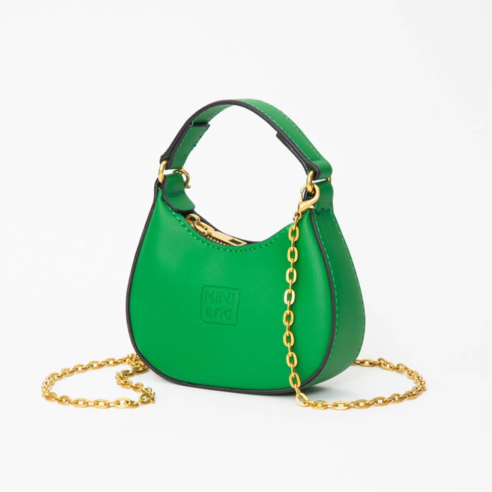 Faux Leather Chic Mini Hobo Handbag / Crossbody Bag