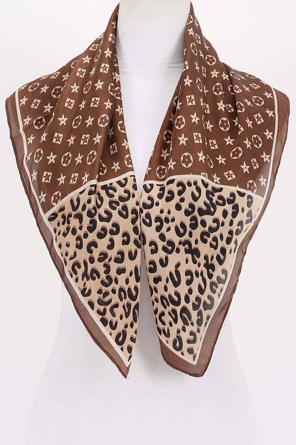 Start Leopard Multi Print Bandana Scarf