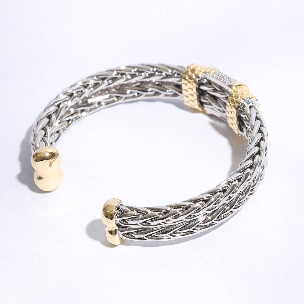 5MM Ponytail Pave Bangle Bracelet