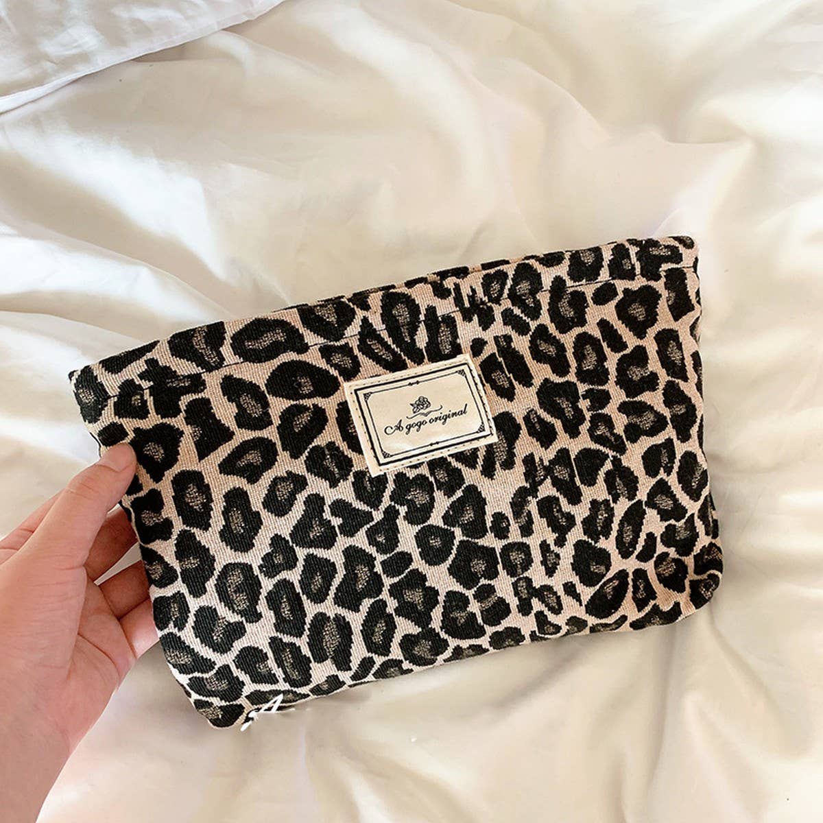 Leopard Print Makeup Bag Travel Toiletry Pouch_CUAB00648