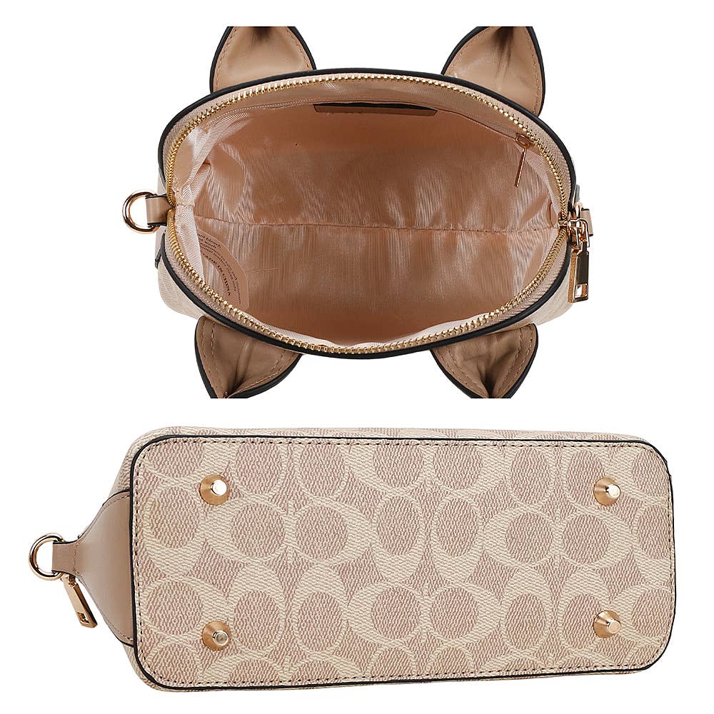 2In1 Oval Printed Handle Satchel W Wallet Set QFT-1366A
