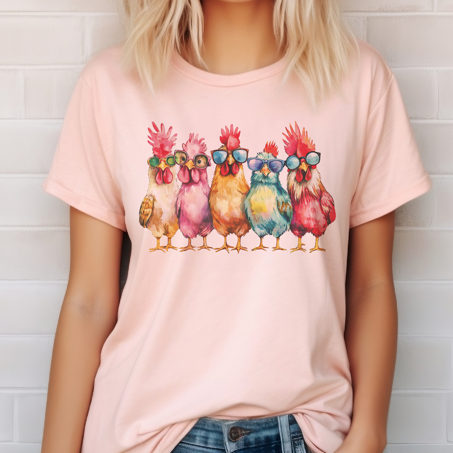 Chicken Sunglasses Rooster Farmers Market Graphic Tee