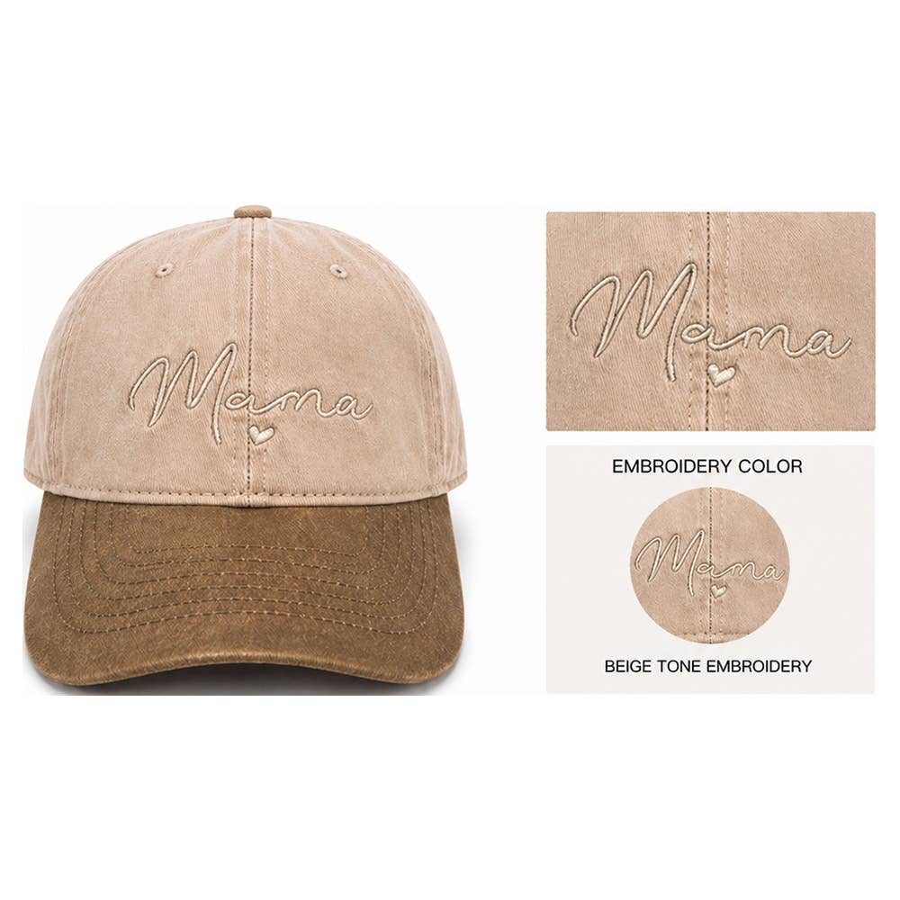 TWO TONE MAMA BASEBALL CAPS, AHT 91714
