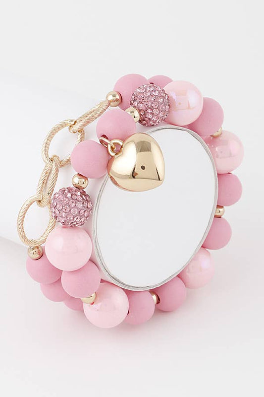 Heart Chain Beaded Bracelet