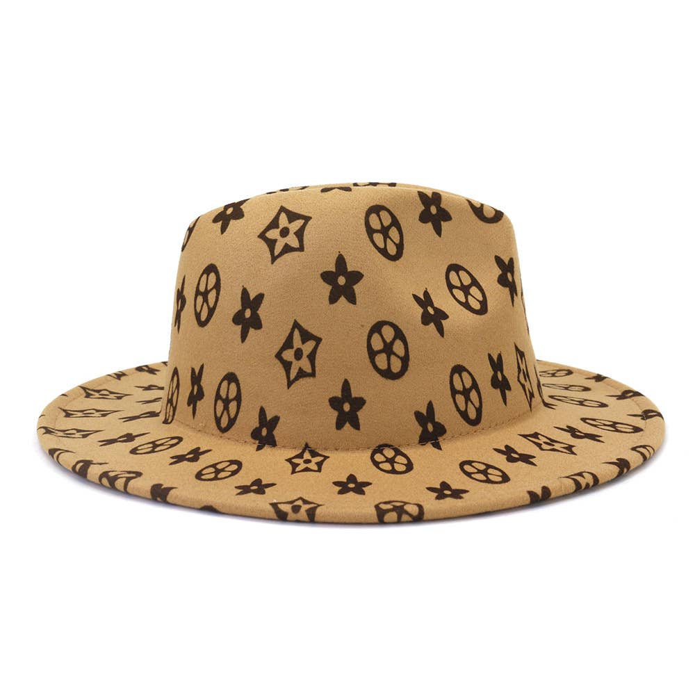 New Fashion Pattern Flat Brimmed Jazz Hat