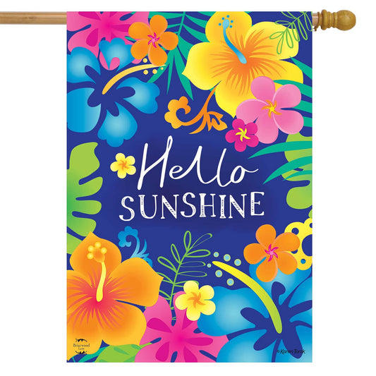 Hello Sunshine Double-Sided House Flag