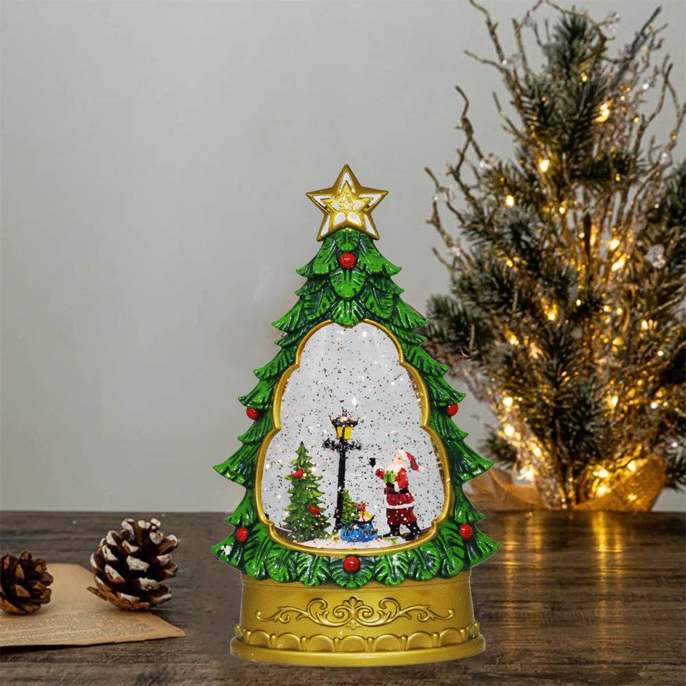 Christmas Musical Lighted Water Glitter Snow Globe Lamp