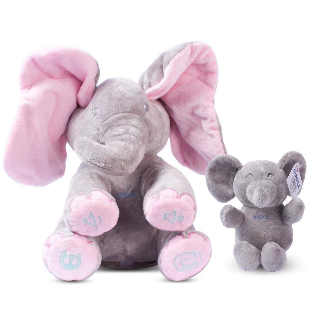 Kaia Singing Peek-A-Boo Elephant & Soft Plush Baby Elephant