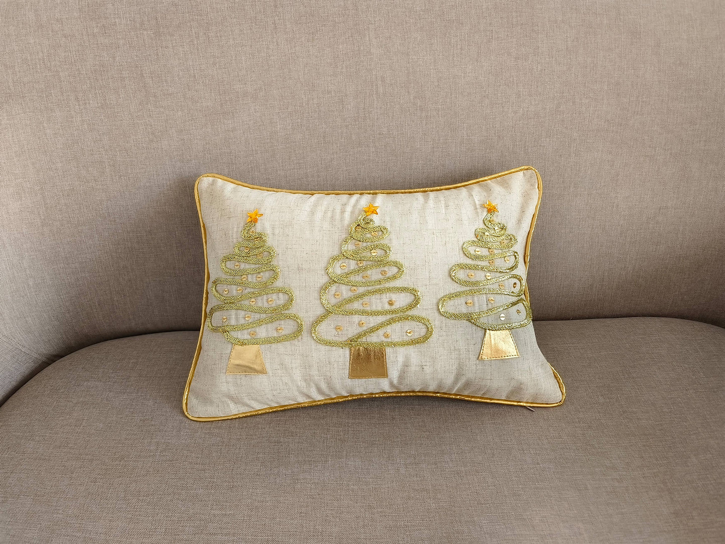 Holiday Trees Pillow - Poly Filled