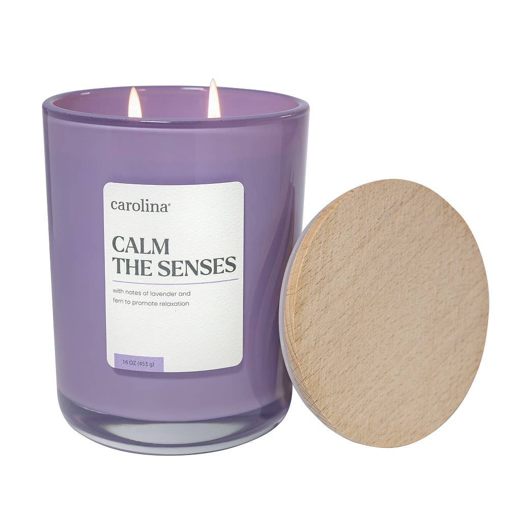 Calm the Senses, 2 Wick 16oz Wellness Scented Jar Candle