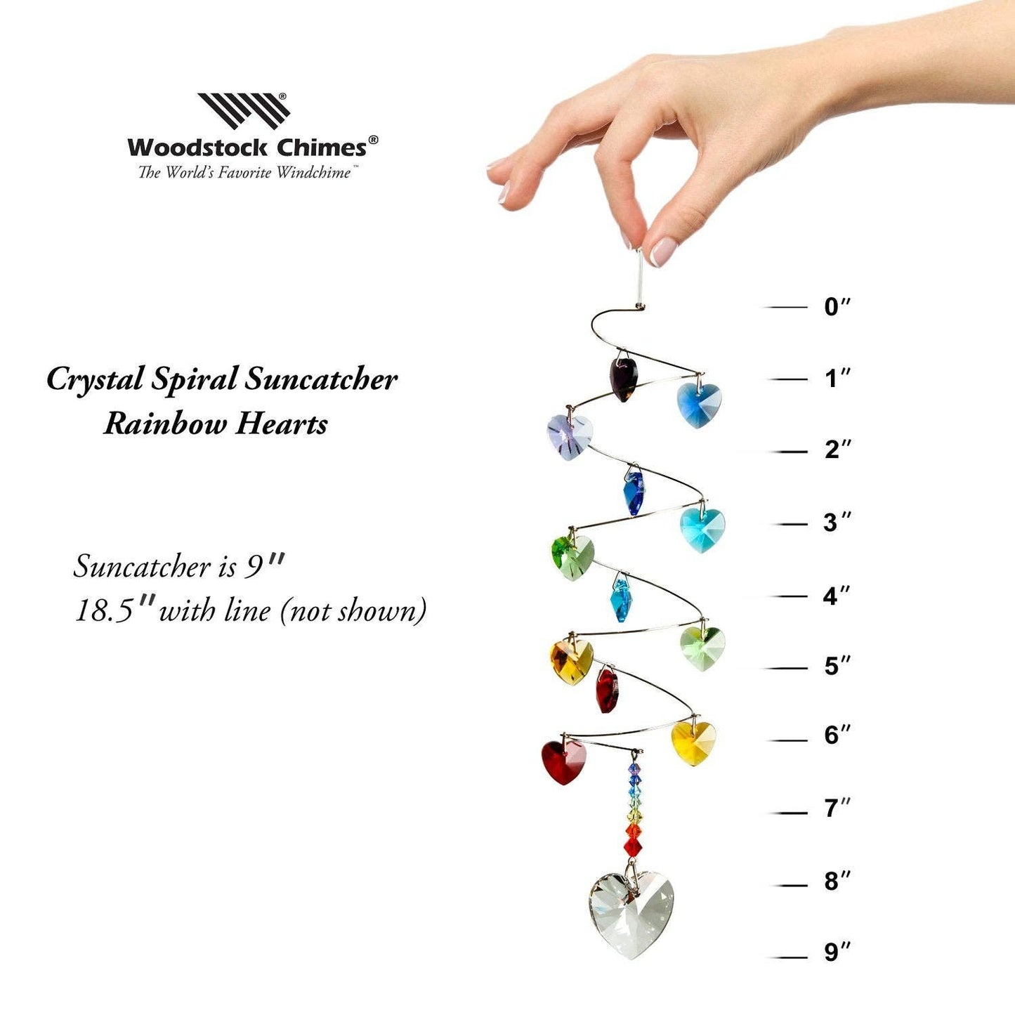 Crystal Spiral™- Rainbow Hearts