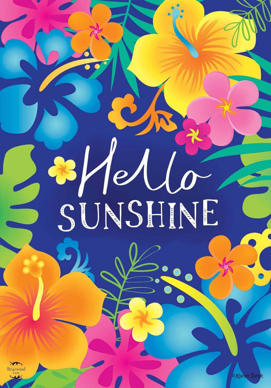 Hello Sunshine Double-Sided House Flag