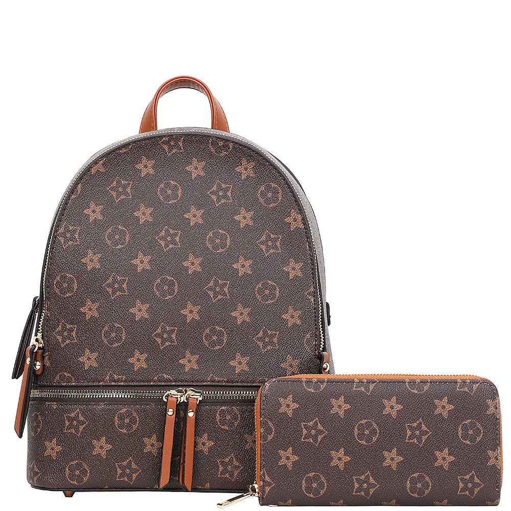 2IN1 DESIGN PATTERN ZIPPER HANDLE BACKPACK WITH , LY 7285 W