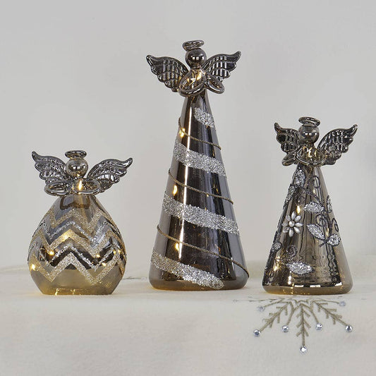 LED Smoke Glass Angel 3pc Set