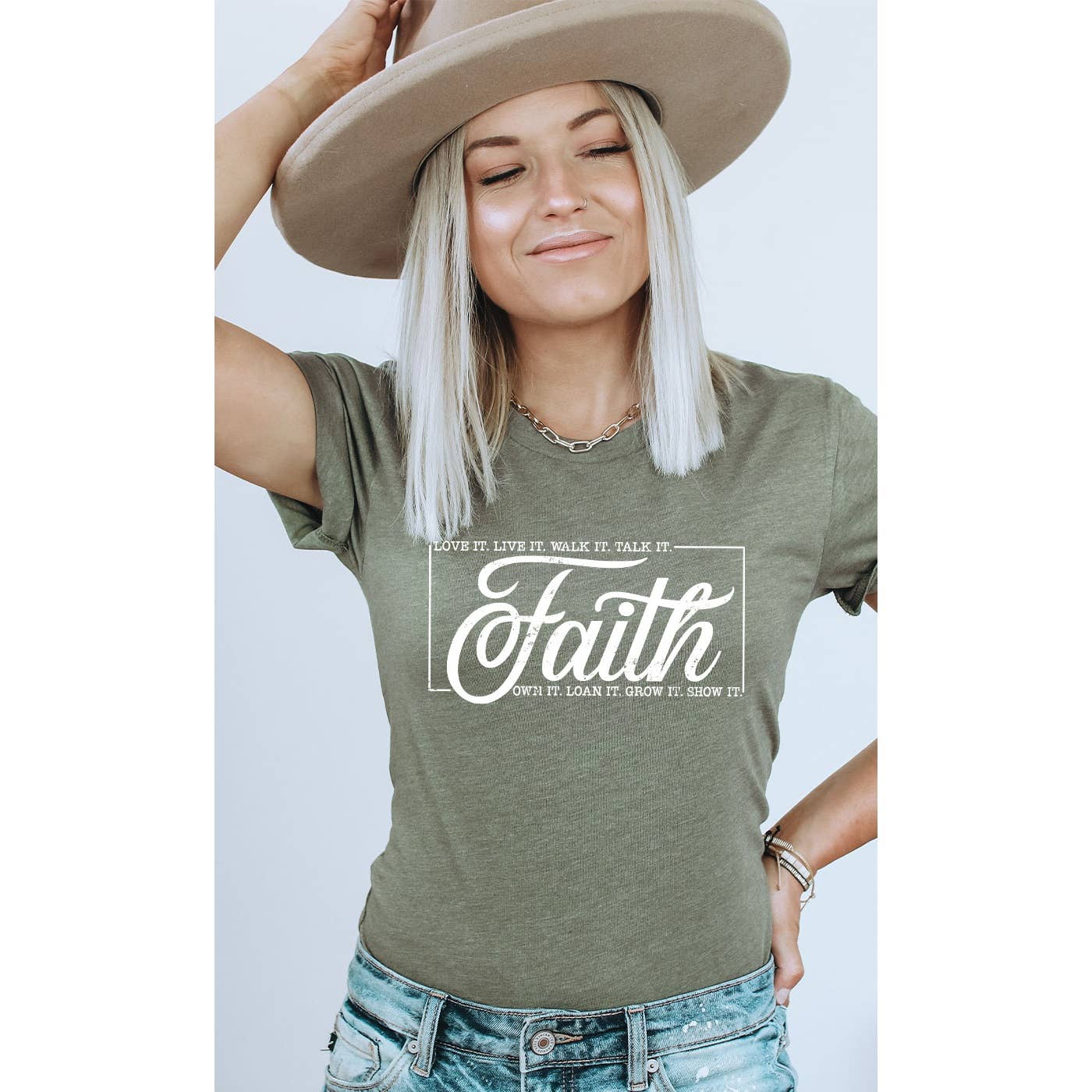 Have Faith Inspirational Christian Easter Graphic Tee