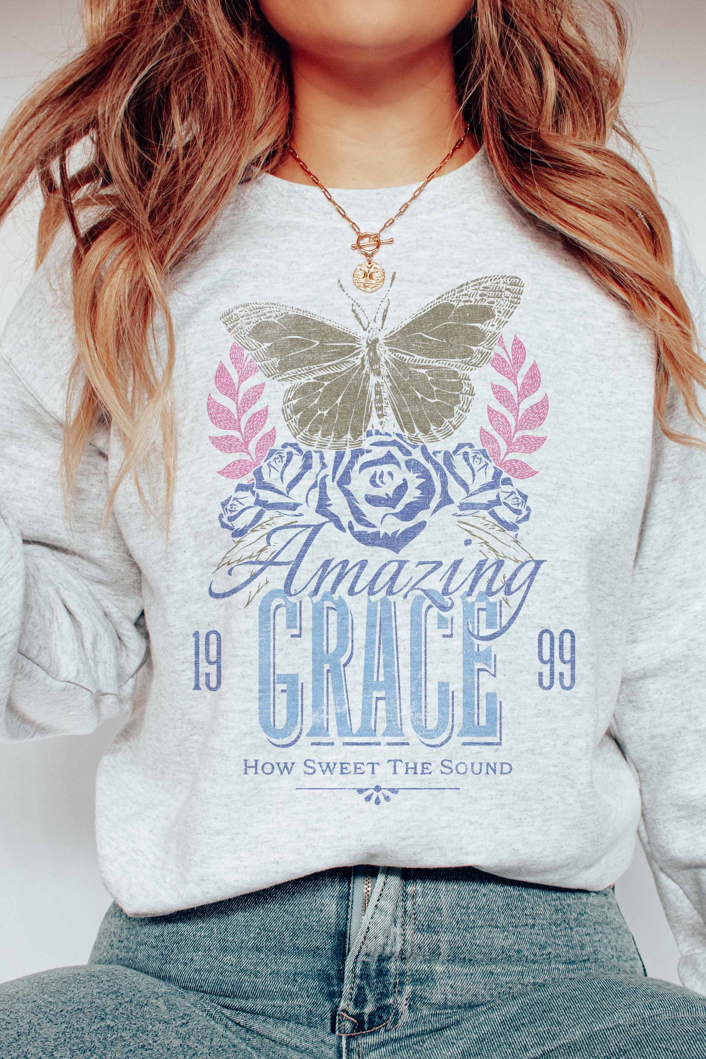[G1393X-SS] -AMAZING GRACE 1999 GRAPHIC SWEATSHIRTS