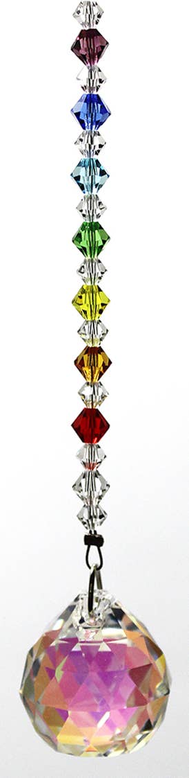 30 pc. Rainbow/Chakra Suncatcher Asst with Tree Display