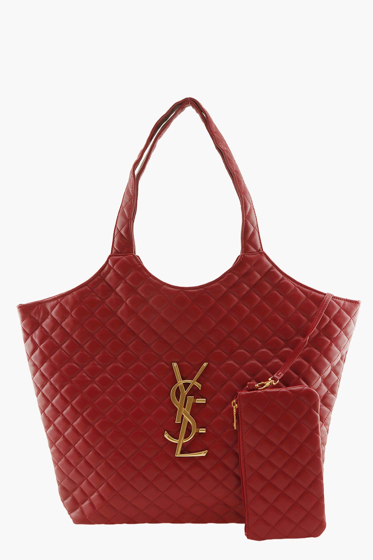 DIAMOND QUILTED LOGO OVERSIZED SHOULDER BAG 6901