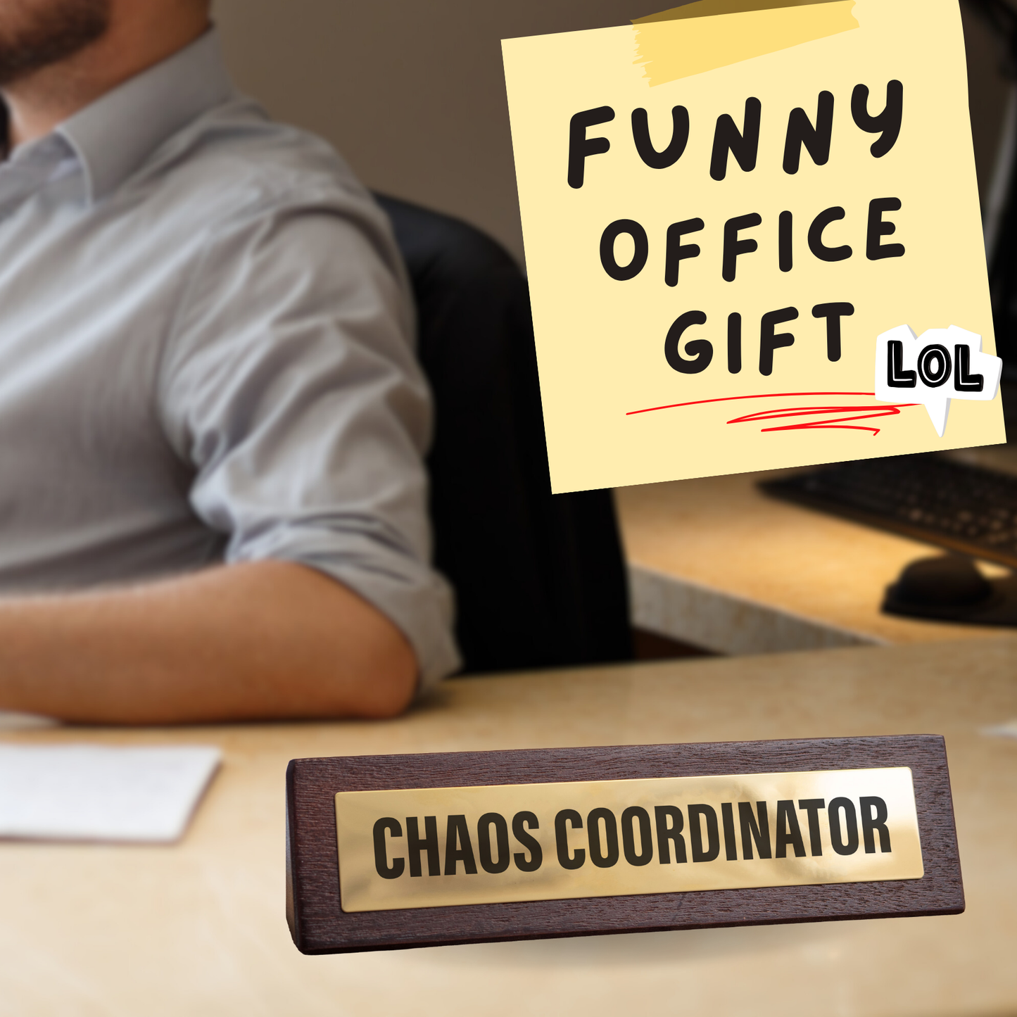 Funny Boss Gift – Chaos Coordinator Desk Office Sign