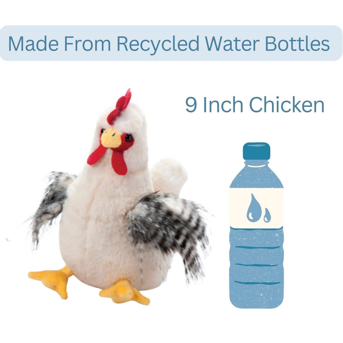 9" (19cm) Wild Onez Chicken White Farm/barnyard Animal