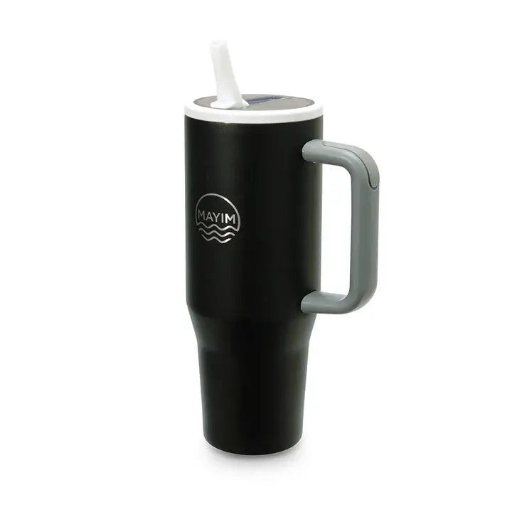 40 oz Stainless Steel Travel Tumbler with Handle & Straw
