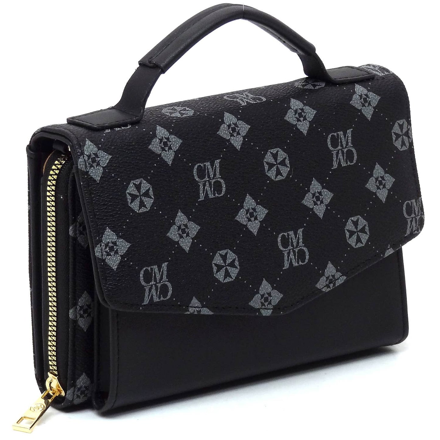 CM088 CM Monogram Envelope Flap Crossbody Bag