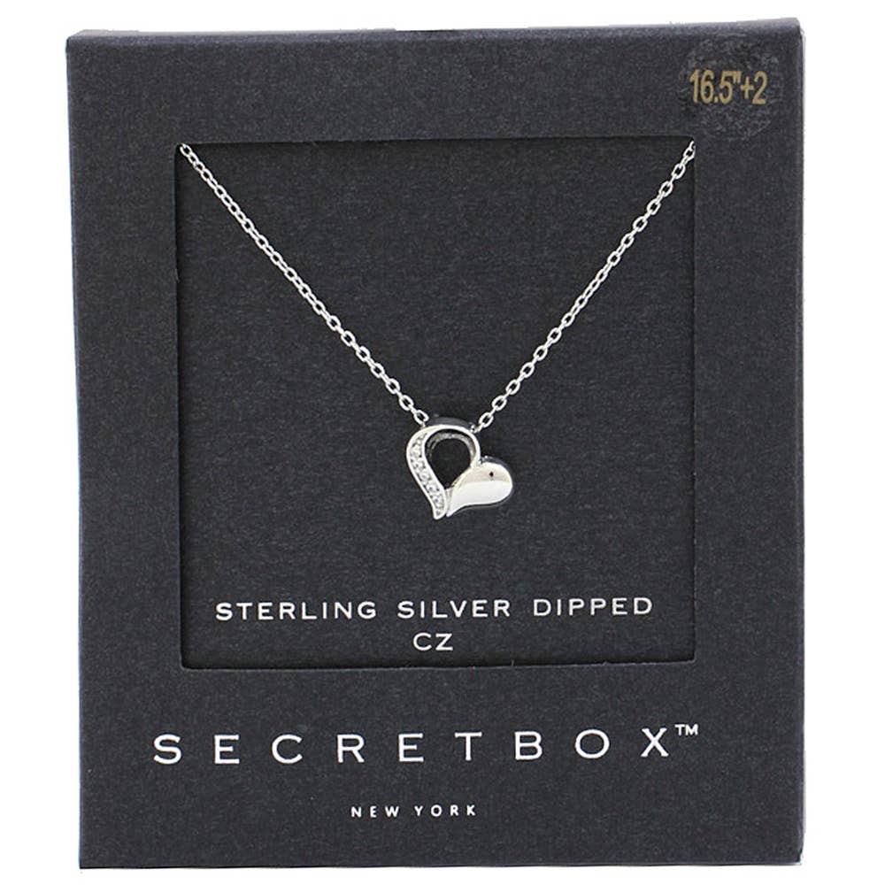 SECRET BOX HEART CHARM NECKLACE, SB 28892