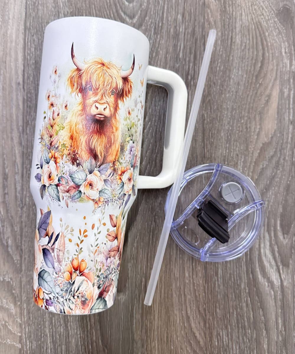 HIGHLAND COW  STAINLESS STEEL TUMBLERS CUP 40oz