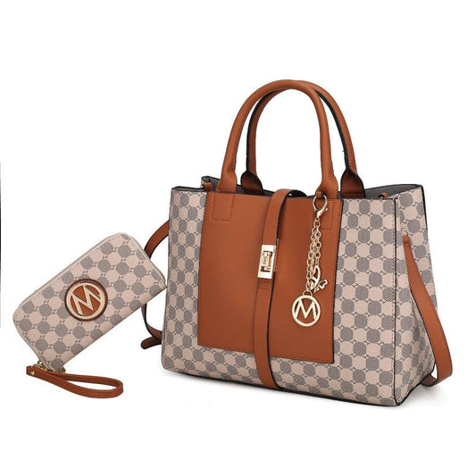MKF Collection Yuliana Circular Print Satchel Bag by Mia K