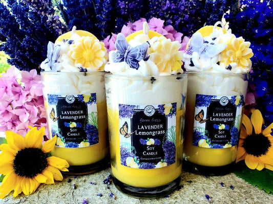 Lavender Lemongrass Soy Drink Candle