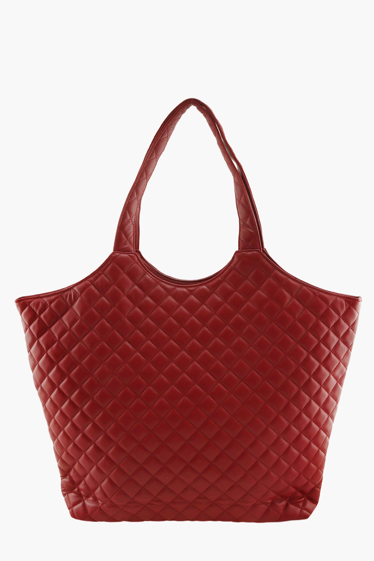 DIAMOND QUILTED LOGO OVERSIZED SHOULDER BAG 6901
