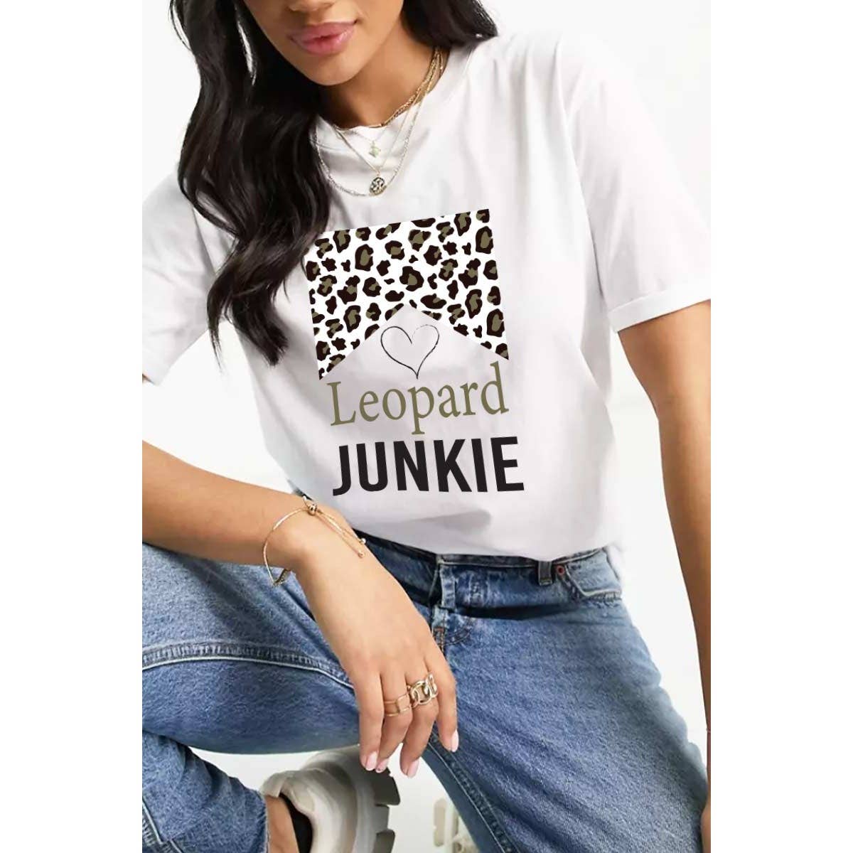LEOPARD JUNKIE GRAPHIC WOMEN TEE