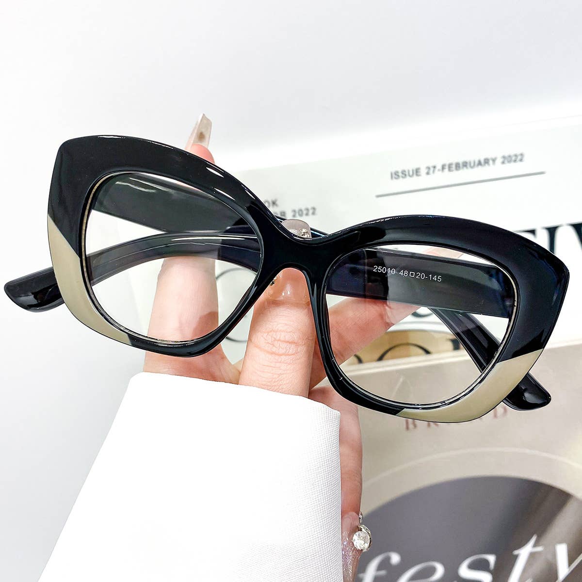 Fashion Cat Eye Leopard Print Retro Flat Eyeglasses
