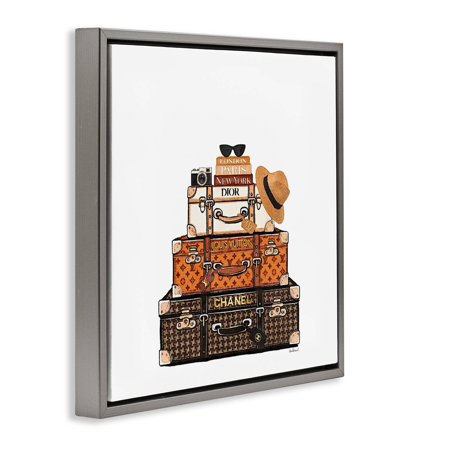 Luxury Travel Luggages - Framed Wall Art